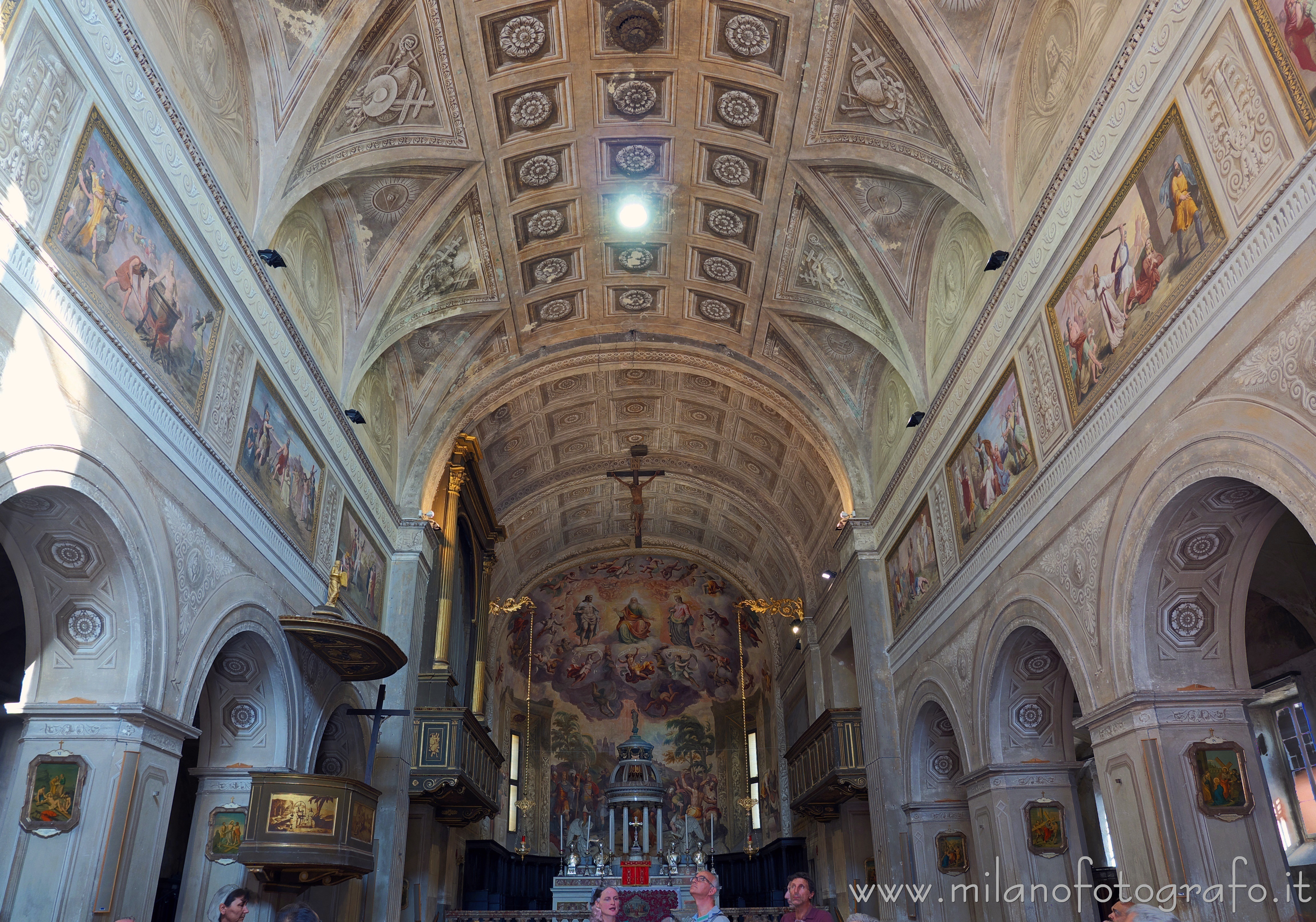 Vimercate (Monza e Brianza, Italy) - Interior of the the Church of Santo Stefano